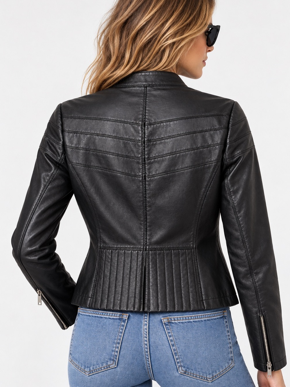 WILSONS LEATHER Street Legal Cafe Racer Moto Jacket Black Size S